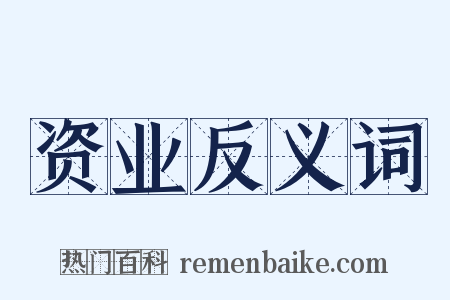 资业反义词是什么意思的图片